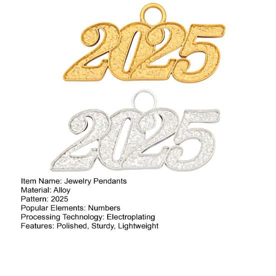 50 Buc Pandantiv DIY 2025 pentru Pălărie Brățară Colier Accesoriu Bijuterii Charm Cadou de Anul Nou Kit de Artizanat Pandantiv Număr Mini Bijuterii Realizare Sigilii Charms