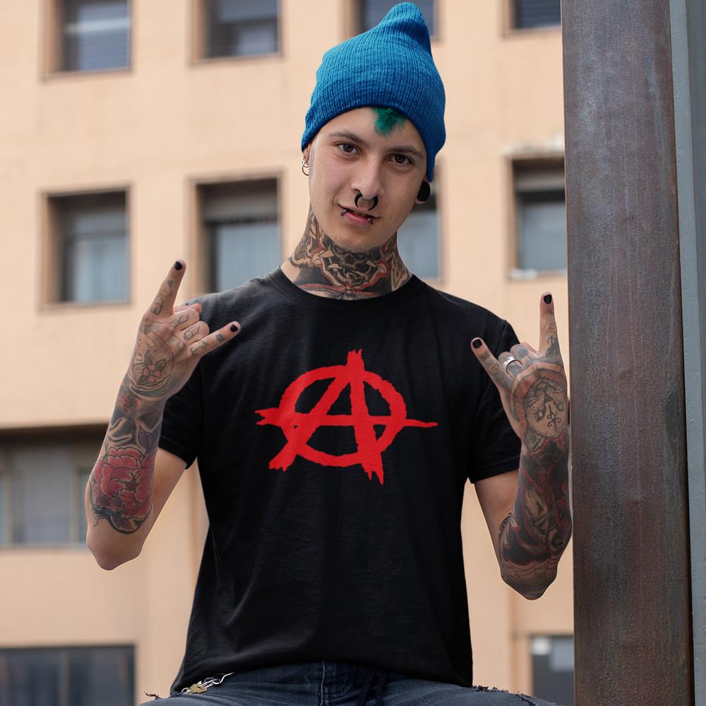 ФУТБОЛКА АНАРХИЯ (политика панк-музыка 70-е 80-е грязная группа метал Политический) Футболка Unisex S