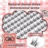 Glue-free False Eyelashes Natural Self-adhesive Manga DIY Lash Clusters Segmented Curled Reusable Eyelashes Extension Makeup