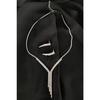 Evening Dress Necklace Earring Set, Wedding Engagement Henna Bridal Set White, Silver