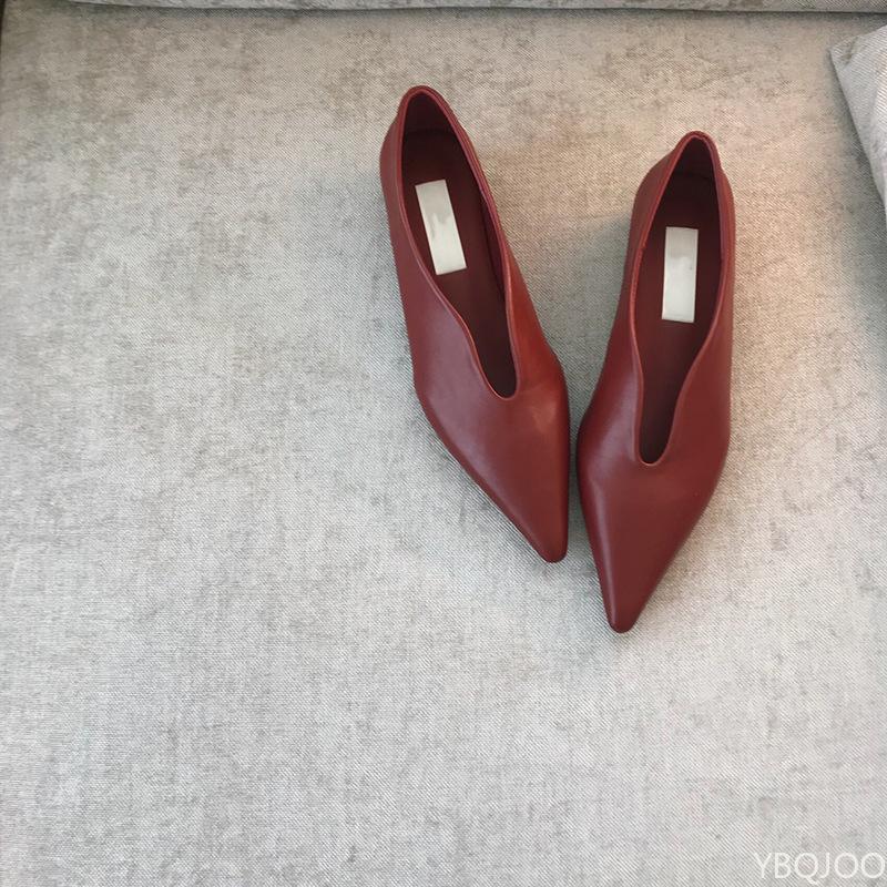 Fashion Summer new solid color pointed retro casual shallow mouth single shoe casual fashion simple versatile women's flat shoes
