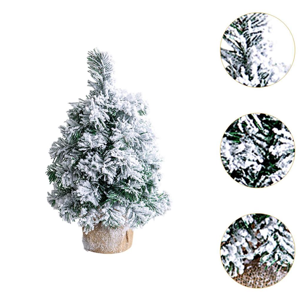 Snow Flocked Christmas Tree Small Artificial Christmas Tree Mini Desk Christmas Tree