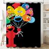 Colorful Balloon Friends Shower Curtain with Elmo Bathroom Decoration for Kids Room Waterproof Fabric Free Shipping