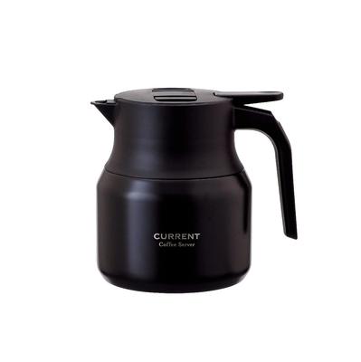 Serveur à café Atlas Pot thermique incassable Thermos Acier inoxydable Démontage et nettoyage Réglage du débit d'eau 0.65L Noir ACS-605BK
