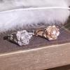 18K Rose Gold Simulated Diamond Wedding Ring for Women
