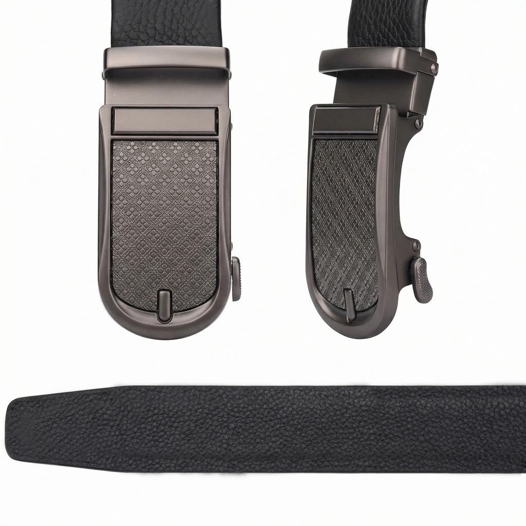 Men's Genuine Leather Automatic Buckle Belt - High-End Business & Casual Style