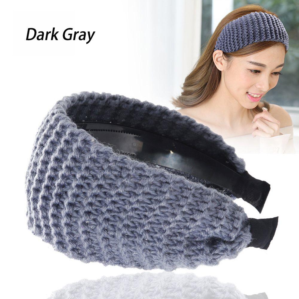 Fashion Wide Casual Hair Accessories Head Wrap Wool Knitted Headband Handmade Headwear