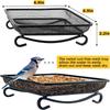 Wild Bird Feeders Square Ground Tray Bird Feeder Metal Mesh Bowl High-Capacity Ground Animal Feeding Tray Pet Feed Supplies
