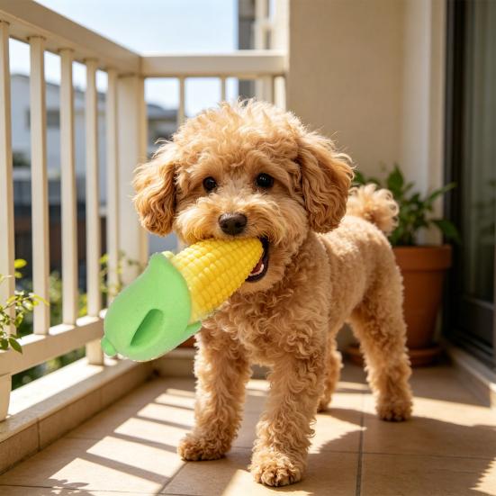 Giocattoli per Cani a Forma di Carota e Mais Giocattoli da Masticare Massaggio Gengive e Pulizia Denti Giocattolo per Cani Resistente al Morso per Animali Domestici