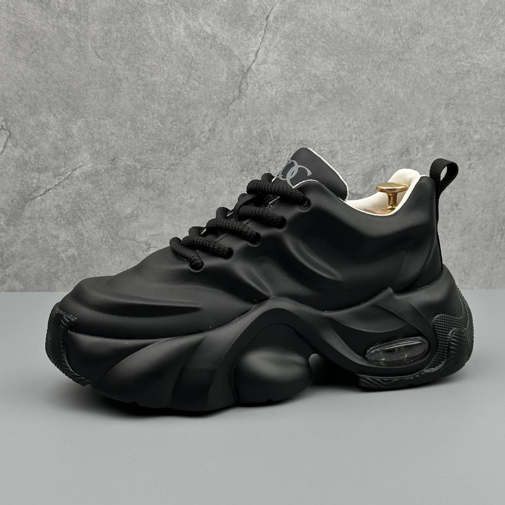 Men's Sneakers New Comfortable Leather Platform Shoes Outdoor Fashion All-match Mens Casual Shoes