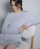 Apeijeu Boat-Neck Striped T-Shirts(White)