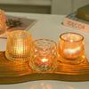 European Style Thickened Transparent Glass Candle Holder Ornament