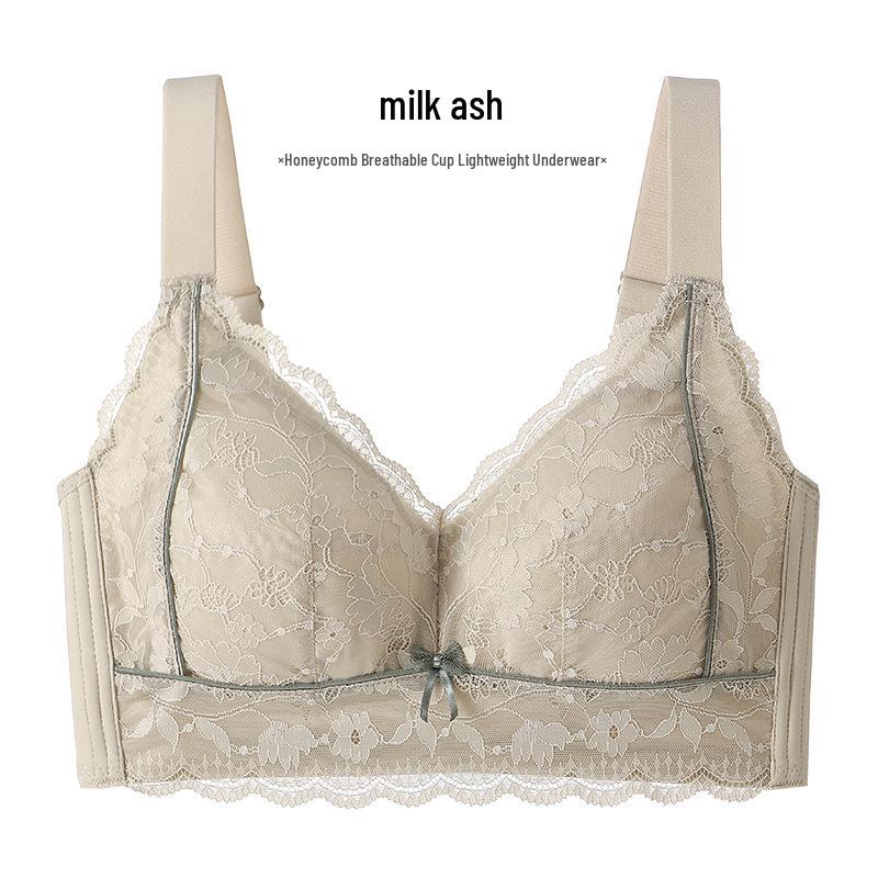 

Базовий бюстгальтер великого розміру, надтонкий, без кісточок, з ефектом пуш-ап - Підтримка великих грудей, Захист від провисання, Повне покриття 36/80C