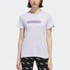 Adidas W Boxed T Letter Sports Casual Training Short Sleeve T-Shirt Women Tops Purple FM6168