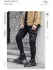 Men's Genuine Leather Black Martin Boots with Velvet, 2022 Spring High-Top Trendy Shoes