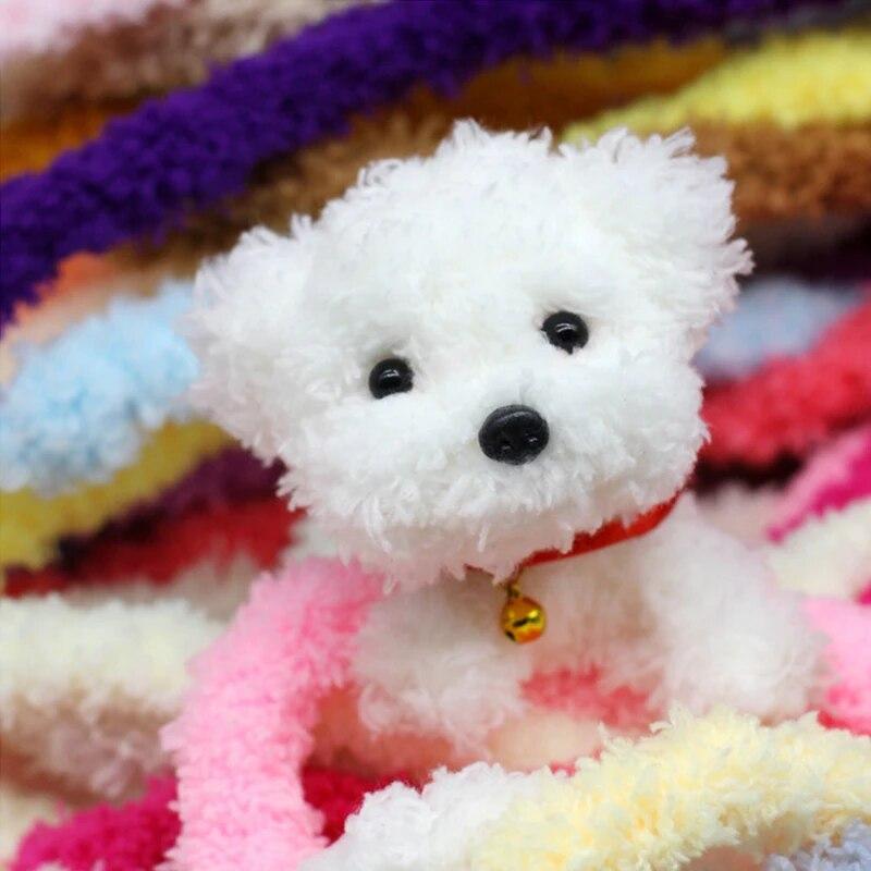 New Plush Wool Iron Wire Thread Twist Rope Ribbon Bar Strip Stick String Multicolor Felt Fabric DIY Sewing Accessories Kids Toy