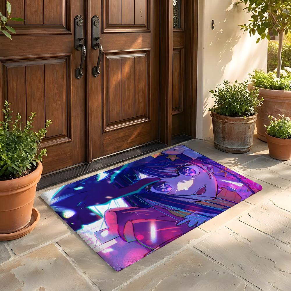 Floor Mat Soft Flannel Rug Non Slip Absorbent Mat for Bathroom Bedroom Home Decor H Hoshino Ai