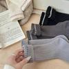 Autumn Winter Thicken Warm Women Socks Japanese Fashion Knitted Middle Tube Socks Women Solid Color Long Socks Christmas Gifts