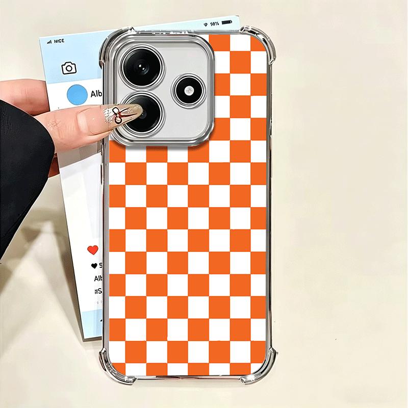 Retro Classic Chess Board Grid Soft Phone Case For Xiaomi Poco X7 X8 Pro Max X6 X5 X3 F8 Ultra F7 M8 M7 M5S Redmi 15C 15A 15 14C