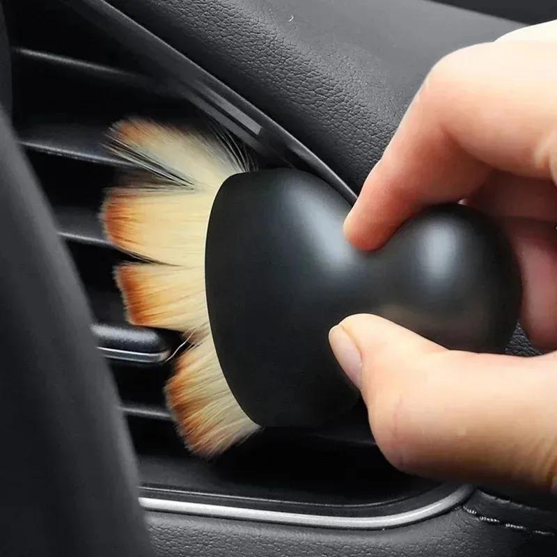 Auto-Innenreinigungsbürste, Klimaanlage, Luftauslass, weiches Fell, Reinigungsbürsten mit Muscheln, Fugenstaubentfernung, Detaillierungsbürsten-Werkzeuge