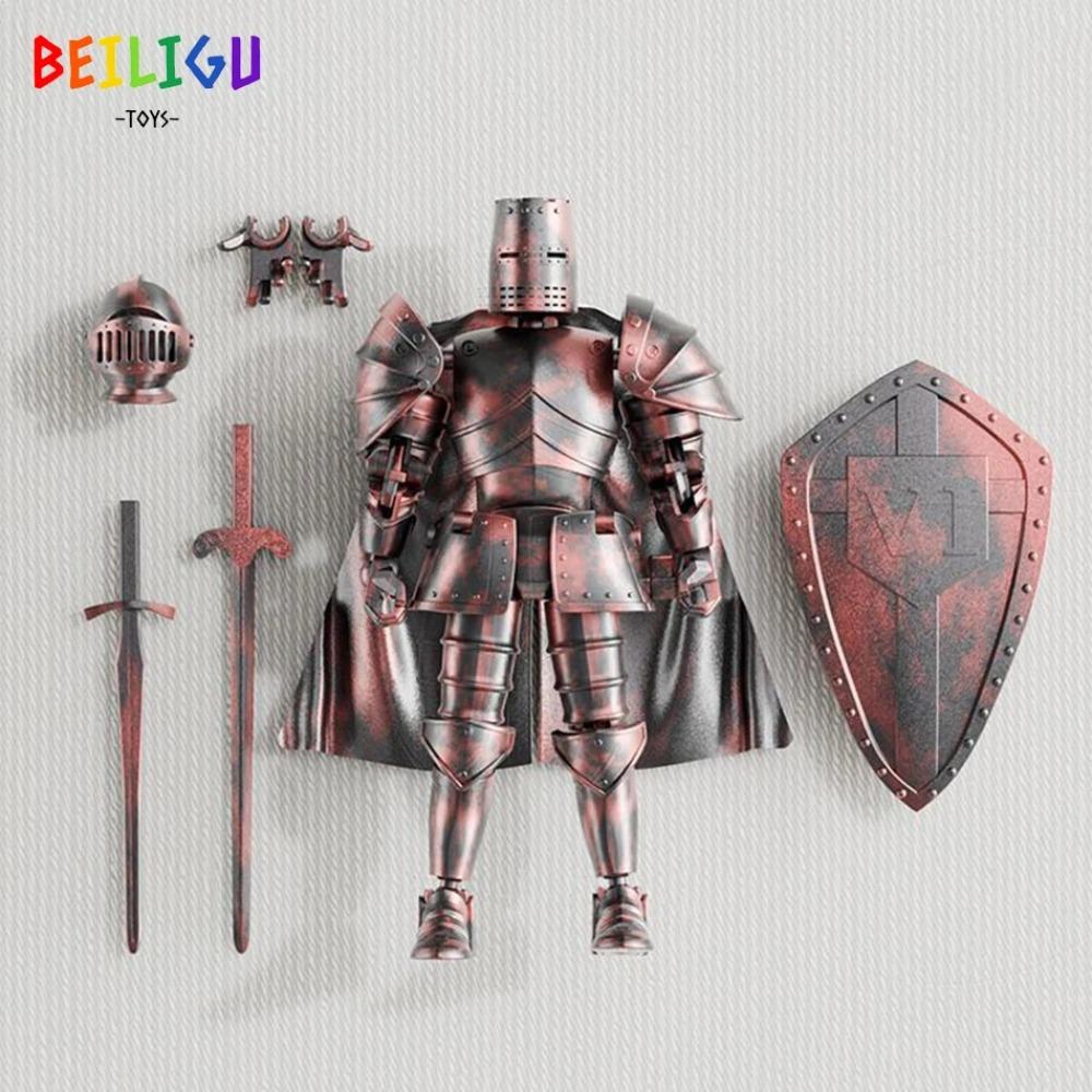 Cavalieri Medievali Action Figure Multi-articolato Cavallo da Guerra Cavaliere Armatura Arma Fredda Spada Scudo Giocattolo da Assemblare Collezione Regalo