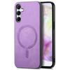 For Samsung Galaxy A35 5G Leather Back Case Compatible with MagSafe Skin-Touch Phone Cover