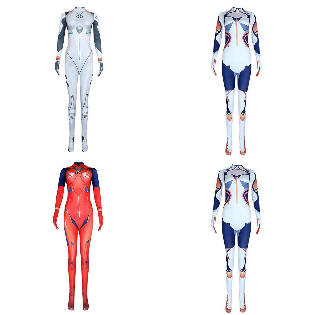 Halloween Cosplay Bodysuit With New Century Evangelion Asuka For Anime And Game Character Dressing