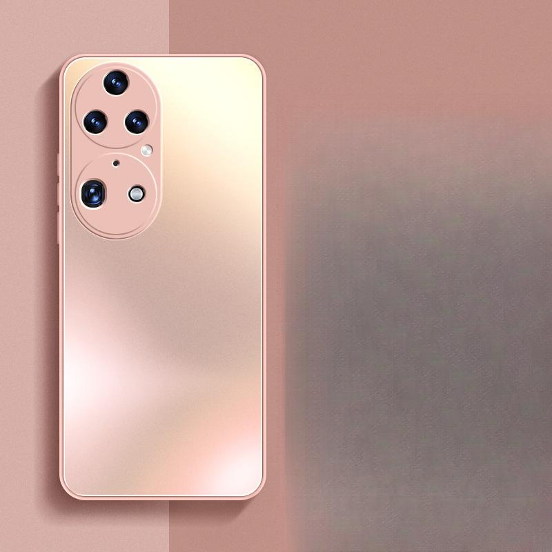 

Чехол для телефона из матового стекла Huawei Mate60pro Magic5 излучает ощущение высокого класса и подходит для противоударного чехла HONOR 90P Honor 90 розовый