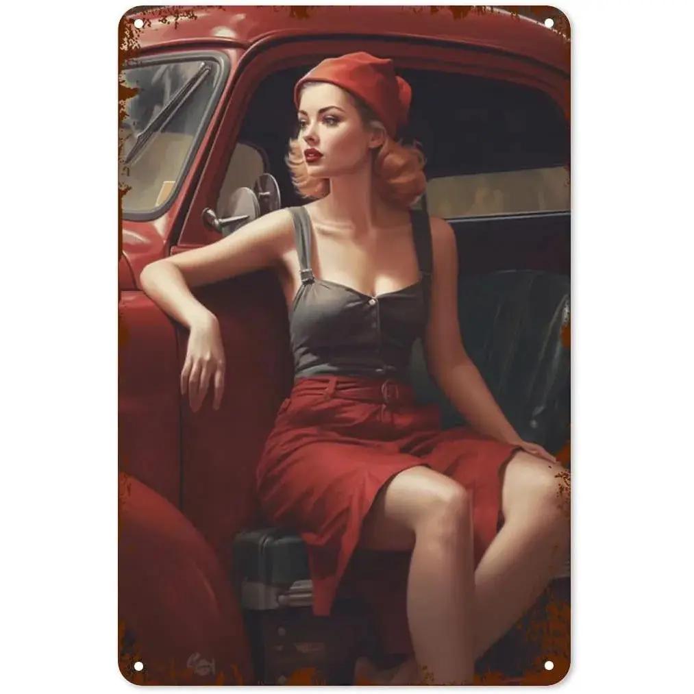 Metal Tin Sign Sexy Girls Women Figure Poster Modern Home Garage Decoration Vintage Shabby Wall Plate Signs Art Decor Plaques