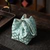 Breakage-proof Teacup Drawstring Cloth Pouch Print Embroidered Handbag Teaware Storage Bag  Purse