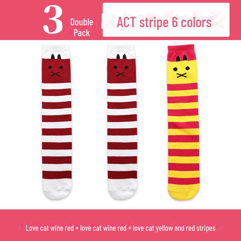 Șosete înalte până la genunchi pentru fete de primăvară și toamnă - șosete de vițel cu tub mijlociu pentru copii și bebeluși