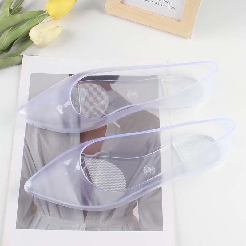 Fashion FHC New Style Women Rainshoes,Ankle Rubber Kitchen Working Shoes,Mark Shopping Jellys,Galoshes,Transparent,Nude,White,Dropship