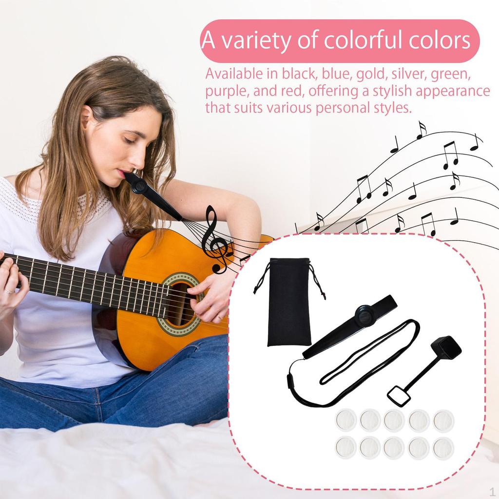 Flöte Musikinstrument Gitarrenpartner, Leichtes Mundstück mit Membranen für Aufführung