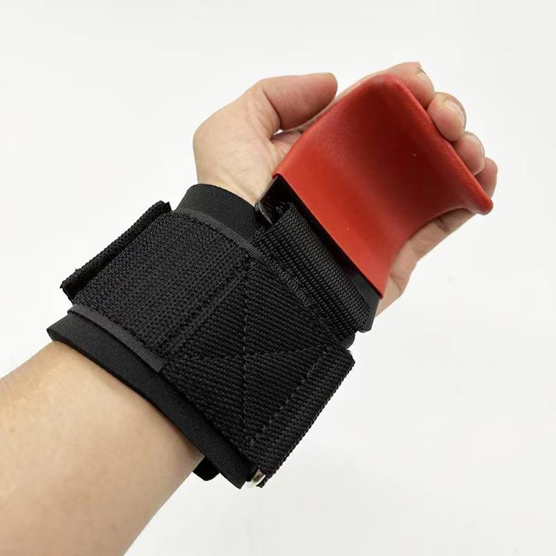 Weightlifting Grip Gloves with Steel Hooks and Wrist Support