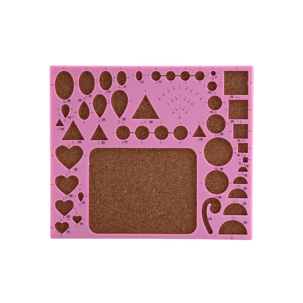 

Набор из 4-х бумажных инструментов для квиллинга, шаблонов, форм, досок, пинцетов, штифтов, прорезей, набор инструментов, розовый