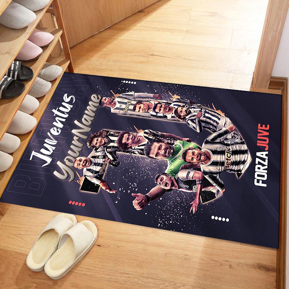 Juventus Customized Name Area Rug Suitable for Bedrooms Study room Dining Room Kitchen Antislip Carpet Anime Office Decor Spiritual Gift