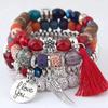 Bohemian Multi - Layer Bead Bracelets Set Ethnic Vintage Handmade Jewelry for Women