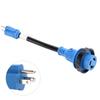 Wohnmobil-Stromkabelstecker, robust, 15-A-Stecker auf 30-A-Buchse, Wohnmobil-Adapter mit Drehverriegelung und LED-Anzeige (US-Standard)