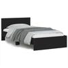 VidaXL Bed Frames and Headboard Black 100x200 Cm Engineered Wood 838618