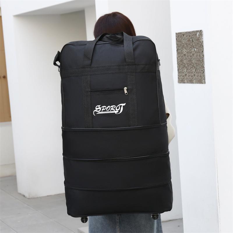 Large Capacity 158L Foldable Wheel Travel Bag - Checked Luggage for Study Abroad & Flights