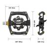 Funn Ripper Bicycle Pedals SPD Compatible Mountain Bike Pedals AES System Suitable for Mountain BMX Gravel and More - Dual-Sided - Spring-Loaded -