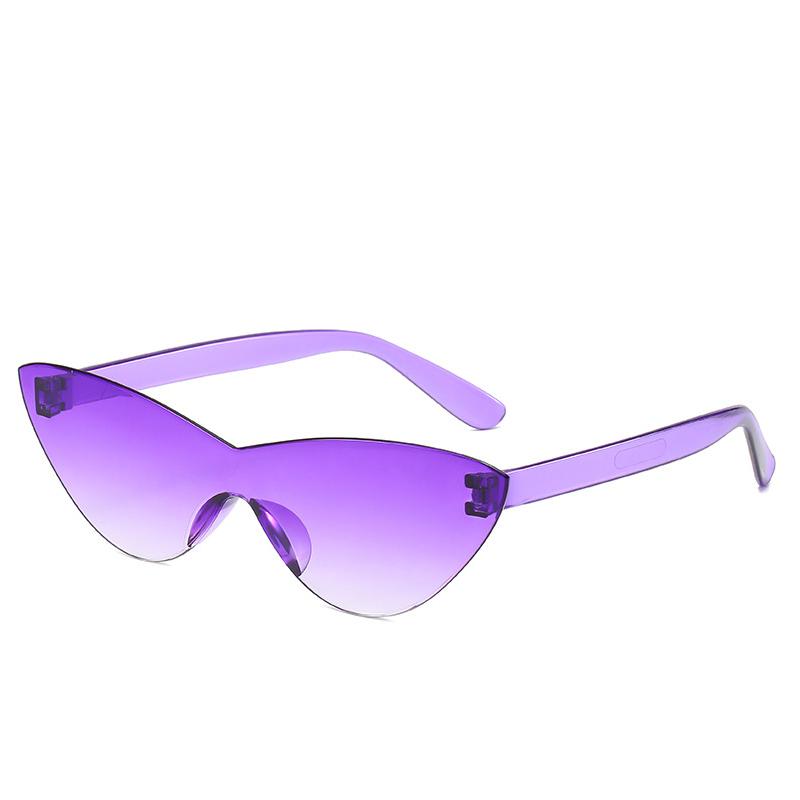 Purple Black Red Sunglasses Cateye Eyewear Women Brand Designer Small Triangle Vintage Sun Glasses Retro Sexy Cat Eye Sunglasses