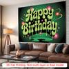 Party Backdrop Green Flat Dripping Text Event Photo Background Front Door Decor