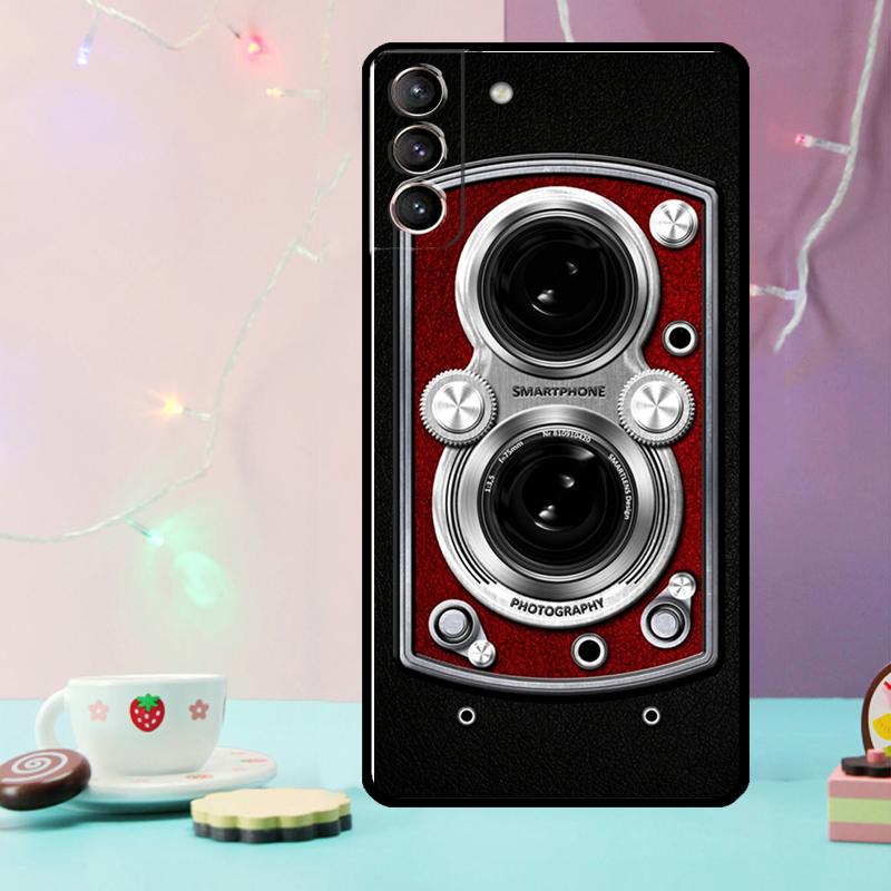 Retro Nostalgia Camera Phone Case For Samsung Galaxy S25 Ultra S20 S21 S22 S23 S24 Ultra Plus S9 S10 S25 FE Cover