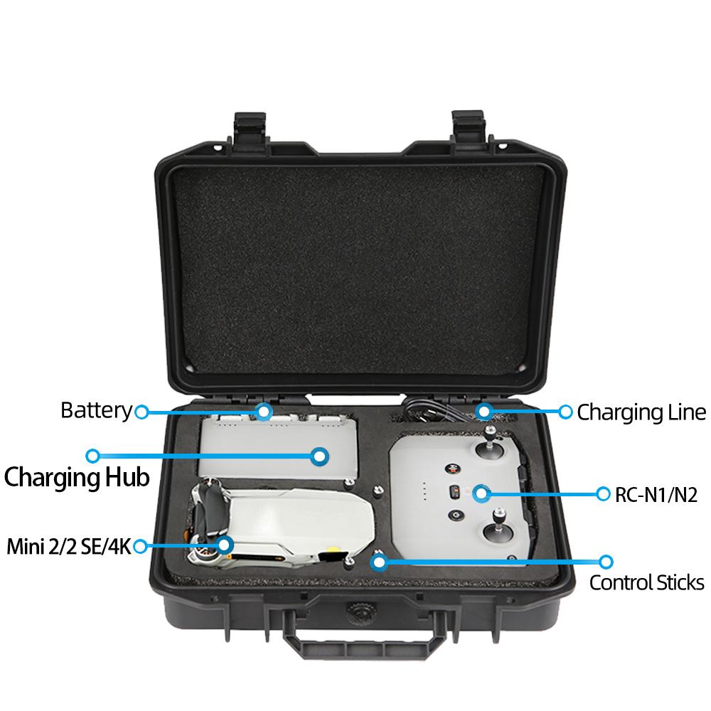 Waterproof Case Storage Box Suitcase Hard Case Explosion-proof Large Capacity Drone Handbag For DJI Mini 4K/Mini 2/Mini 2 SE