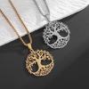 Tree of Life Medal Fashion Hollow Jewelry Pendant Necklace