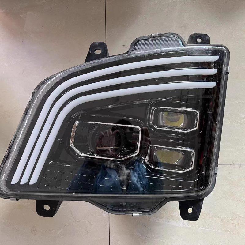 Jiefang JH6 Headlight Assembly: LED Ultra-Bright Laser, Three-Lens with Daytime Running Lights, Dual Low Beams.