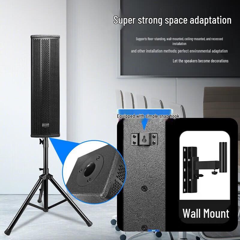 SAST Professional Conference Room Passive Column Speaker System with Wireless Microphones CN Plug (adapter Included)