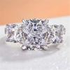CopperCrystal Cubic Zircon Luxury Women Rings Simple Fashion Design Wedding Band Accessories