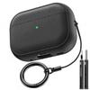 Lychee-like Headphone Case For AirPods 4/Pro/Pro 2 /Pro 3 With Lanyard Keychain For Girls Air Pods Pro 3 /AirPod 4 Cases Leather